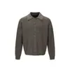 Cardigan de Tricô Masculino Outono Retrô Estilo Lazy Old Money, Gola Lapela com Botões, Top Versátil Casual Retrô