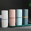 Estuche para cepillo de dientes, vaso portátil para enjuague bucal de viaje, vaso para cepillo de dientes, portacepillos de dientes para estudiante, vaso para lavar, caja de almacenamiento para pasta de dientes y cepillo de dientes