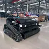 Cortador de Grama Tipo Esteira, Cortador de Grama Totalmente Automático, Cortador de Grama Todo-o-Terreno para Limpeza de Pomares e Trituração de Grama em Gramados
