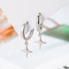 Pendientes de estrella para mujer, diseño de hebilla de oreja, pendientes colgantes de estrella con sentido del espacio, nuevos pendientes elegantes que combinan con todo, pendientes avanzados
