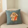 Funda de Cojín de Chenilla Shengdu Bordado de Toalla Dibujos Animados Otoño e Invierno Cojín de Mesita de Noche Cojín Lumbar Decoración Suave Sala de Estar Cojín de Sofá