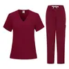 Trajes de Scrubs de Corte Recto Estilo Europeo y Americano para TikTok, Uniformes Médicos, Uniformes de Enfermera para Clínica Veterinaria, Ropa de Trabajo para Doctor