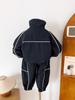 Nausicaä del Valle del Viento 2025 Otoño Nueva Ropa Infantil Estilo Coreano Elegante Traje Deportivo de Cuello Alto Conjunto de Dos Piezas Color Bloque para Niños