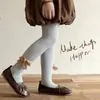 Medias con Lazo Estilo Coreano para Niñas Primavera y Otoño Algodón Peinado Doble Aguja Canalé Ropa Interior Básica para Bebé con Pies Medias para Niños