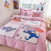 Set de Cuatro Piezas con Estampado de Dibujos Animados de Disney de Algodón Puro Nuevo 2026