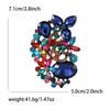 Broche de aleación de cristal con diamantes de imitación para mujer, estilo creativo europeo y americano, combina con todo, con estilo, para cárdigan, ramillete y joyería.