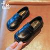 Zapatos Negros de Cuero para Actuación Infantil 2026 Primavera Nuevo Estilo Zapatos Individuales Estilo Británico para Niños Versátiles Slip-On Zapatos Infantiles