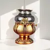 Lámpara de Aceite Shajin Cerámica Chapada en Oro Lámpara de Alcohol Lámpara de Queroseno Lámparas a Prueba de Viento Camping Lámpara de Aceite Pequeña Adornos Transfronteriza China