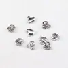 Accesorios de Joyería Étnicos Estilo Chino DIY Venta al por Mayor Aleación Flor de Loto Accesorios Pequeños Adornos de Flor de Loto Doble Colgante