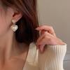 Pendientes elegantes de alta gama con diseño de flor de cerezo francés, de lujo y ligeros, con aguja de plata S925 y diamantes de Corea del Sur.