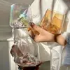 Taza estilo Ins del Monte Fuji Creativa Rosa Vista a la Montaña Vidrio de Gama Alta Vidrio para Whiskey Vidrio para Licores