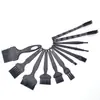 Cepillo negro antiestático transfronterizo Cepillo de protección electrostática ESD Cepillo negro Cepillo para eliminar polvo Cepillo de cerdas antiestáticas Cepillo de mango recto