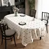 Mantel a Cuadros Blanco y Negro Impermeable y a Prueba de Aceite, No Lavable, 2025 Lujo Ligero Atmósfera de Alta Gama Mantel Ovalado Tela Protectora