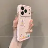 Adequado para Apple 18 Pro Max e iPhone 18 Pro: Capinha de celular rosa fofa, projetada para mulheres, com um padrão de biscoito de desenho animado inspirado na dopamina