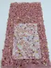 Bordado de lantejoulas e miçangas iridescentes tecido bordado tecido de malha vintage vestido formal vestido tecido de malha brilhante