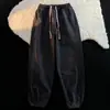 Pantalones Vaqueros Elásticos para Hombre Primavera y Otoño Estilo Coreano Moderno Estilo Japonés Hong Kong Sueltos Harem Cónicos Nueve Puntos Casuales