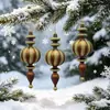 Decoraciones Navideñas Transfronterizas, Adornos Colgantes Irregulares con Forma de Cono Pintados de Plástico, Decoraciones para Árbol de Navidad, Suministros para Decoración de Escenas Festivas