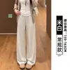 Pantalones de pierna ancha con lunares amarillos para mujer, estilo fino de verano, nuevos pantalones de fitness de cintura baja 2026, pantalones deportivos de yoga para petite