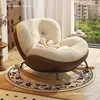 Sillón reclinable tipo crema para adultos, adecuado para dormir, para balcón, uso doméstico, sala de estar, sillón sofá perezoso, individual o de tres plazas