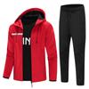 Terno esportivo feminino primavera e outono, roupa nacional para casal, manga comprida, artes marciais, salão de treinador, grupo de roupas casuais com estampa