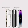 Funda de Peluche con Estampado de Leopardo para Teléfono para Apple 18promax Funda Protectora de Doble Capa iPhone14pm Carcasa de Alta Gama