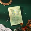 Tarjeta de felicitación de mariposa tridimensional Ins3D Tarjeta de bendición plegable de alto valor retro con sobre Regalo de premio para estudiante