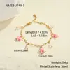 Collar de Acero Inoxidable Estilo Vacaciones Colorido Estrella de Mar Transfronterizo Europeo y Americano de Venta Caliente Que No Se Desvanece, Pulsera Estilo Océano Ins al por Mayor