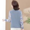 Madre de mediana edad Primavera estilo extranjero manga larga solapa camiseta camisa mujeres 40-50 años capa base