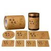 Etiqueta autoadhesiva de rollo de cáscara de mandarina Xinhui, caja de regalo herbal de cáscara de mandarina, textura nacarada, fuente de pegatina de producto agrícola