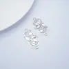 Acessórios de Joias de Liga Metálica Cor Esmeralda Imitação Galvanizada Conserva Cor Artesanais DIY Brinco Pingente Flor Orquídea Esmeralda Acessórios de Cabelo Atacado