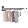 Tendedero Plegable para Balcón con Ventosas para Repisas de Ventana, Secado de Ropa en Exteriores e Interiores, Barra Retráctil para Ropa, No Requiere Taladrar