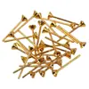 Aretes de Joyería con Color Dorado Real Galvanizado Conservación del Color 925 Palabras DIY Punta de Diamante Aguja de Copa Modificación de Aretes