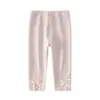Pantalones para Niña Primavera y Otoño Estilo Nuevo Leggings para Bebé Niña Pantalones Largos para Niños Lazo Dulce Pantalones de Canalé Versátiles