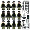 M8011 Agente Especial Antiterrorista Minifigura Venta al por Mayor Transfronteriza Escudo Arma Ensamblaje Infantil Bloque de Construcción Pequeño Juguete Policía