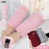 Elegantes puños de manga corta color burdeos para mujer, estilo coreano de invierno, versátiles y con estilo, adecuados para estudiantes y adultos