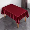 Ventas Directas de Fábrica Hotel de Alta Gama Banquete Escena de Boda Mantel de Tela Rectangular Brillante de Color Sólido Mantel de Satén