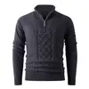 Comércio Exterior Transfronteiriço Outono/Inverno 2025 Suéter de Tricô Pulôver Espesso Masculino Casual de Negócios Jaqueta Quente Top Tendência