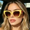 Gafas de Sol Retro con Montura Cat-Eye para Hombres y Mujeres, Regalos Coloridos para Fiestas, Personalidad a la Moda, Gafas Triangulares de Moda para Celebridades de Internet