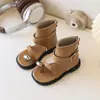 Sandalias retro de punta cuadrada sin cordones para mujer, nuevas sandalias romanas de moda de verano, botines versátiles con hebilla de cinturón y aumento interno de altura