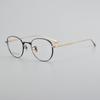 Óculos de Miopia Radio City Estilo Japonês Oval Simples para Homens e Mulheres com Lentes Planas Anti-Luz Azul