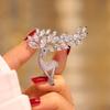 Broche de veado feminino, elegante, personalidade, temperamento, simples, atmosférico, fivela de pino de alta qualidade, acessórios para ternos, veado tem seu terno