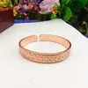 Pulseira Vintage de Cobre Vermelho Transfronteiriça Aliexpress para Homens e Mulheres, Pulseira Aberta Ajustável de Cobre, Pulseira Trançada Enrolada de Cobre Vermelho
