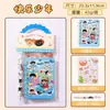 Conjunto de Papelaria Desenho Animado Fofo, Caderno Espiral para Estudante, Combinação de Caneta de Pressão, Lembrancinha Infantil, Pacote de Presente de Papelaria para Volta às Aulas