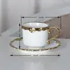 Prato de Jantar para Casa Bandeja de Cerâmica Prato para Comida Ocidental Dourado Galvanizado Prato Branco Pratos Utensílios de Mesa