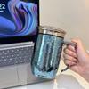 Taza de Oficina de Titanio Puro Mi Xiaoxi Taza de Gran Capacidad para Separación de Té y Agua Taza de Regalo Empresarial de Alto Valor Aislamiento Portátil con Tapa