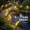 Luz para césped con cola de perro alimentada por energía solar, luz automática para paisajismo de jardín en casa, nueva iluminación rural impermeable, luz exterior