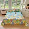 100% algodón puro, adecuado para dormir directamente sobre él, sábana de cama para todas las estaciones, pieza única, algodón completo, adecuado para dormir directamente sobre él, individual o doble, juego de tres piezas para dormitorio de estudiante