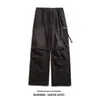 Novedades de Moda Estilo Hong Kong para Hombres y Mujeres Primavera y Otoño 2026 Jeans con Personalidad Hip Hop Tendencia de Calle Rascal Pantalones Guapos Negro