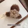 Pinza para el Cabello de Flor de Felpa para Mujer, Pinza de Tiburón para Otoño e Invierno, Nuevo Estilo 2025, Aspecto de Alta Gama, Accesorio para el Cabello para Moño en la Parte Posterior de la Cabeza