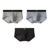 Roupa Íntima Masculina Triângulo de Seda Gelada para Esportes Noturnos, Cintura Média, Tamanho Grande, Cor Sólida, Texturizada, U-Convexo, Secagem Rápida, Respirável, Atacado e Dropshipping
